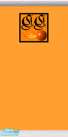 Sims 2 — Ron Room Cannon's Logo Wall by luvs10s — Support the Chudley Cannon's Qudditch team.