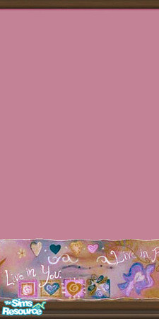 Sims 2 — Live in Peace (pink 1) by Lorah — Christian coverings priced $1.00. Affordable from the poorest to the richest