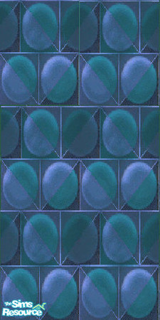 Sims 2 — Turquoise retro wall by nicholebussell — 1 Of 6 Colors for this pattern.