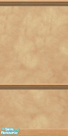 Sims 2 — Golden paper with chair rail by TSR Archive — Golden textured paper with kick, crown, and chair rail. 