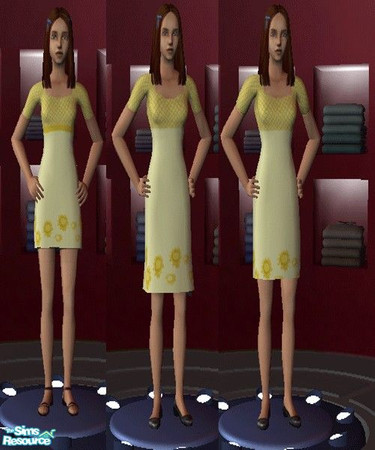 Sims 2 — Tohru Dress for Young Women by KagomeHanyou — A dress Tohru wears in the Fruits Basket manga. Very pretty and