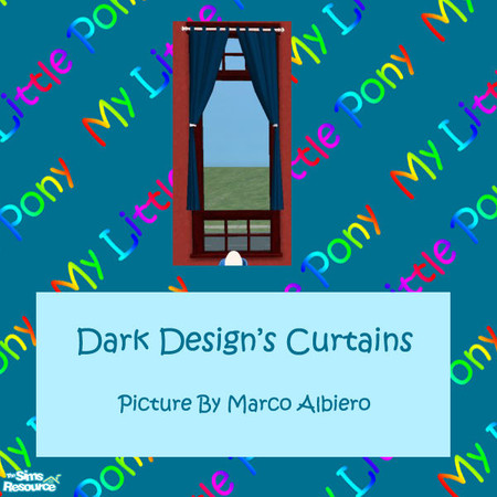 Sims 2 — Dark Design's My Little Pony Curtains by Dark_Design — This is a part of Dark Design's My Little Pony Nursery.