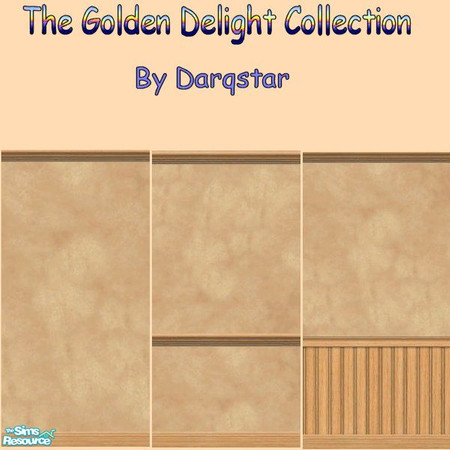 Sims 2 — Golden Paper by TSR Archive — Golden textured paper adds class and elegance to any room. 