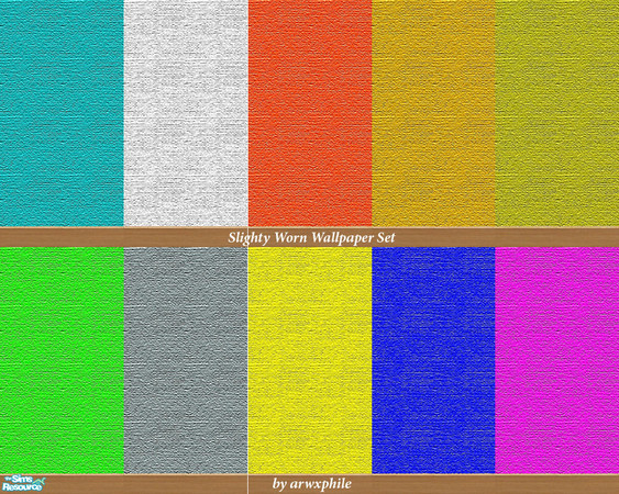 Sims 2 — Slightly Worn Wallpaper Set by arwxphile — Ever wanted some slightly worn looking textured walls? Well here they