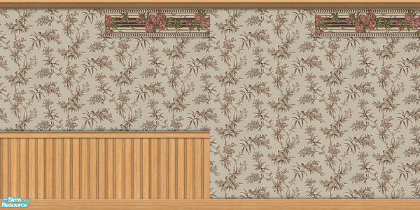 Sims 2 — Southern Charm Collection Fig Asheville by Quiltreker — This series contains 4 walls. It consists of a floral