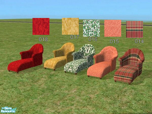 Sims 2 — LoungeChair Recolor Series Set 04 by modfan — LoungeChair Recolor Series Set 03, numbers 014-018