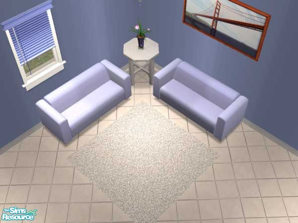 Sims 2 — Cornflower Blue Loveseat by SteelLlama — A set of seven loveseats in pale colours. 