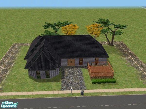 Sims 2 — Jamison Place by arwxphile — Nice little 2 bedroom, 1 bath starter home. Small garden area sectioned off in
