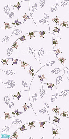 Sims 2 — Sittin Pretty Set 1- Pattern by Hferguso — Sittin Pretty Set 1 includes one cute owl patterned wallpaper and 3