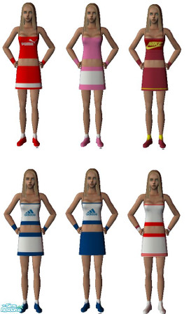 Sims 2 — GYM 1 by janicap — Set contains sexy costumes for adult women gymnastics 