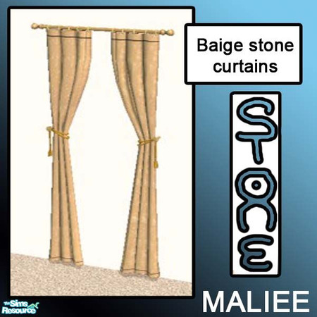 Sims 2 — baige curtains by maliee1 — here is a beautiful baige collectin, of objects made from the finest stone in all of