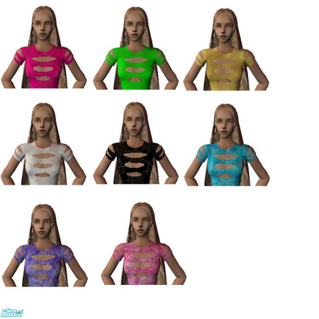 Sims 2 — Mezery by janicap — Set contain one type of T-shirt in many colours