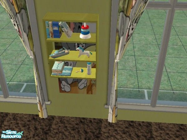 Sims 2 — Tom and Jerry decorative shelf by ead425 — thanks to WB:11 items, 2 wall, 1 floor; decorative shelf 