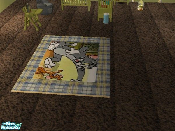 Sims 2 — Tom and Jerry  rug set by ead425 — thanks to WB:11 items, 2 wall, 1 floor; rug set 