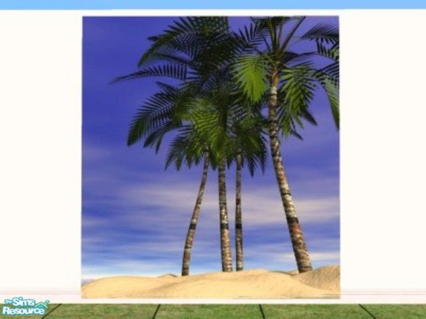 Sims 2 — Big Poster - Palms by dddrake — Gigantic poster (3 tiles wide, full wall height) Original mesh can be found in
