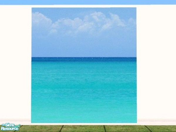 Sims 2 — Big Poster - Ocean by dddrake — Gigantic poster (3 tiles wide, full wall height) Original mesh can be found in