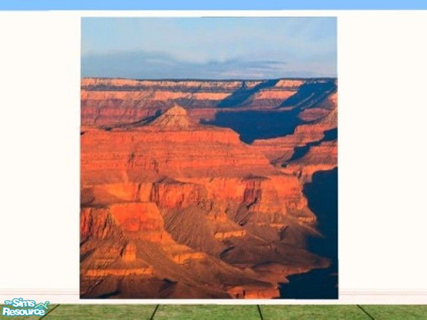 Sims 2 — Big Poster - Canyon by dddrake — Gigantic poster (3 tiles wide, full wall height) Original mesh can be found in