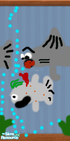 Sims 2 — SharkVSFish by xrl_derek5 — A shark is hunting on a fish. A child may wonder how this will go.
