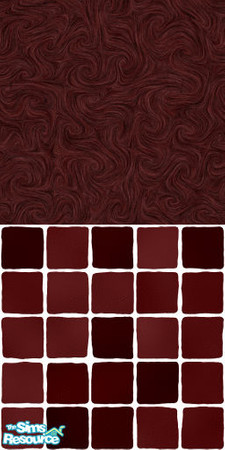 Sims 2 — MDP Brown Swirl Half Solid-Tile by MelandStv — There are 10 colours and 2 textures for a total of 20 walls in