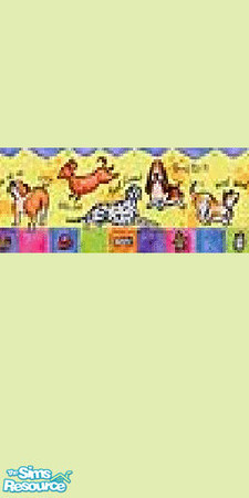 Sims 2 — Dog Lover by Goldiloxx — Meadow green with cute dog print.