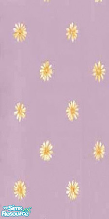 Sims 2 — Purple Daisy by Goldiloxx — Daisies on a purple effect wall.