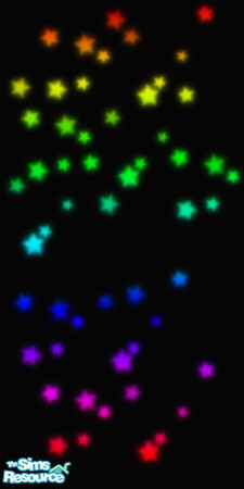 Sims 2 — "Starry Night" Rainbow by SkeletonGrin — "A colorful, inexpensive wall paint for any bedroom.