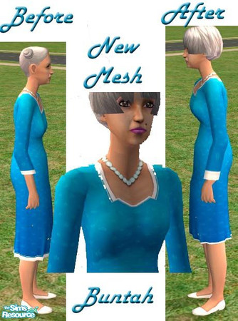 Sims 2 — "Unsaggy" Gramma BASE MESH by buntah — This is the base mesh. You must have this AND at least one