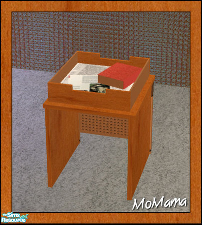 Sims 2 — NK Maple Study - Stationery Stand, Copper Metal by MoMama — Stationery Stand with copper metal and a variety of