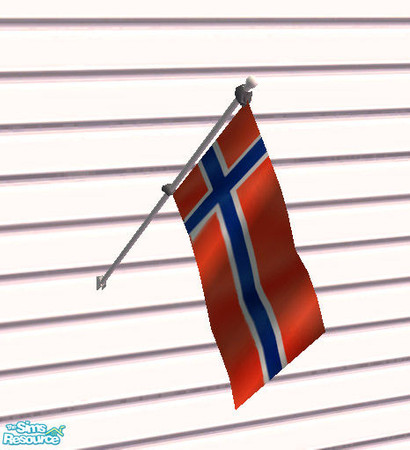 Sims 2 — Flags for your Home - Norway by Gamerg — This is the Flags for the Home Series Norway Flag.