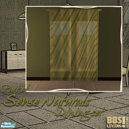 Sims 2 — Sense Naturals Dining, Curtain by BetterbeSim — Serenity in basics; natural colors and honest materials.