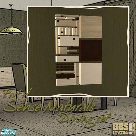 Sims 2 — Sense Naturals Dining, Wallsculpture by BetterbeSim — Serenity in basics; natural colors and honest materials.