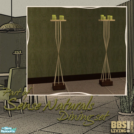 Sims 2 — Sense Naturals Dining, Candelabra by BetterbeSim — Serenity in basics; natural colors and honest materials.