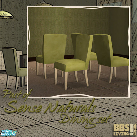 Sims 2 — Sense Naturals Dining, Diningchair by BetterbeSim — Serenity in basics; natural colors and honest materials.