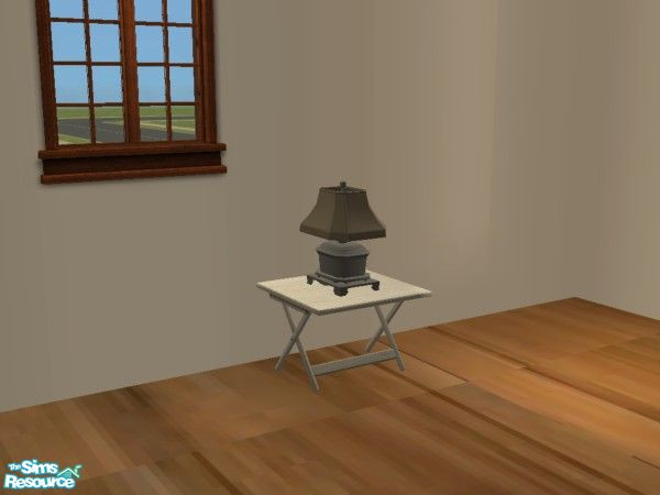 Sims 2 — Barn Wood and Plaid Country Livingroom Set - Lamp by mightyfaithgirl — Grey Recolor of the Asian Lamp