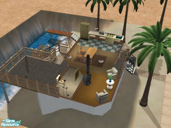 Sims 2 — Beach Starter 010 by DiabloII — Here is a small starter on yhe beach and it is tested erweryfing is working o