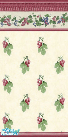 Sims 2 — RG_Full 1 by Astarta — Grape wall and floor set for country stile kitchen.