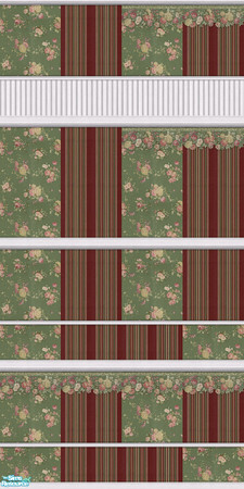 Sims 2 — Southern Charm Collection Sage Callaway by Quiltreker — This series contains 16 walls. It consists of a floral