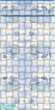 Sims 2 — dolphin bath wall tile by ead425 — ....