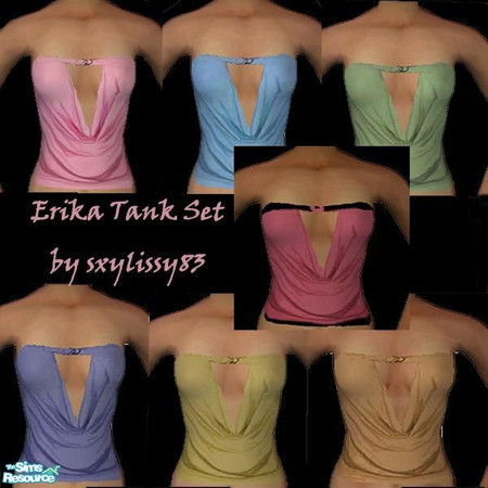 Sims 2 — Erika Tube Set by sxylissy83 — Cute teen tube tops in a variety of spring colors...Hope you like!
