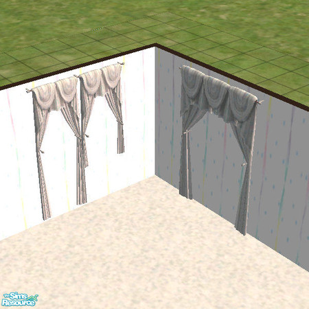 Sims 2 — Girls Play Houses Curtains by slinki — Girls Play Houses - This curtains is part of the Girls Play House Set.