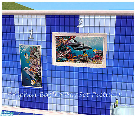 Sims 2 — LED Dolphin Bathroom Picture 1 by ladyearthdancer — Look for a matching bedroom coming soon..You will need
