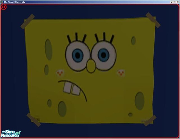 Sims 2 — Spongebob Poster by dddrake — Find under "Angst" (red one)