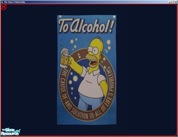 Sims 2 — Humorous Beer Poster by dddrake — Find under "Surf the Universe"
