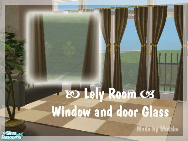 Sims 2 — Lely room glass door by Mutske — Lely room. Vase is a recolour from Nanshi Nibble.The rug is a recolour from