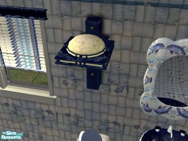 Sims 2 — dolphin bath wall lamp by ead425 — 12 items 1 wall 1 floor: wall lamp 
