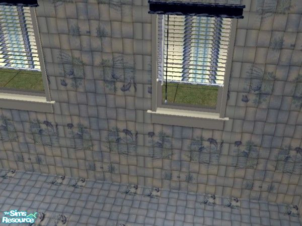 Sims 2 — dolphin bath blinds by ead425 — 12 items 1 wall 1 floor: curtains 