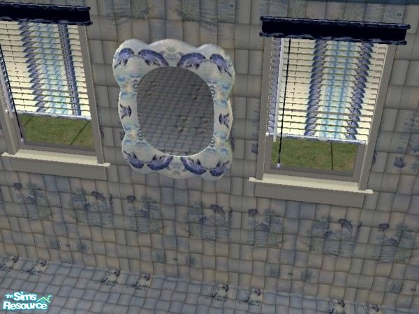 Sims 2 — dolphin bath mirror by ead425 — 12 items 1 wall 1 floor: includes, mirror 