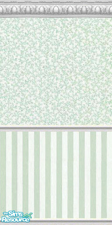 Sims 2 — K8SSeaShellGreenWLL15 by Kate139 — A set of 15 Walls and 4 Floors. Painted and Papered Walls with Sea Coral