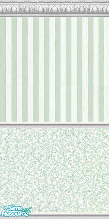 Sims 2 — K8SSeaShellGreenWLL14 by Kate139 — A set of 15 Walls and 4 Floors. Painted and Papered Walls with Sea Coral