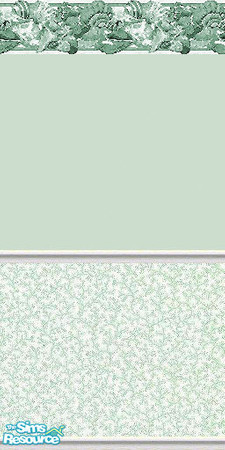 Sims 2 — K8SSeaShellGreenWLL12 by Kate139 — A set of 15 Walls and 4 Floors. Painted and Papered Walls with Sea Coral